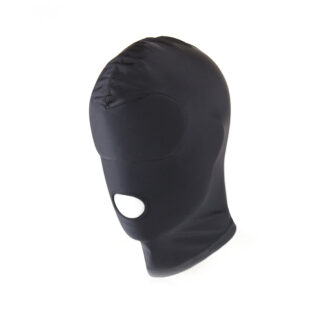 Black BDSM Hood Mouth Only koop je bij Speelgoed voor Volwassenen