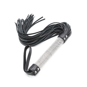 Black Flogger with Rhinestone Handle koop je bij Speelgoed voor Volwassenen