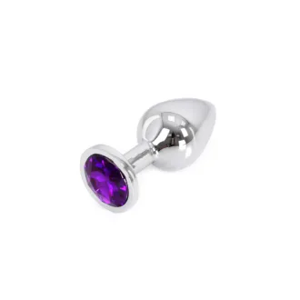 Buttplug Aluminium Purple Medium koop je bij Speelgoed voor Volwassenen