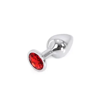 Buttplug Aluminium Red Medium koop je bij Speelgoed voor Volwassenen