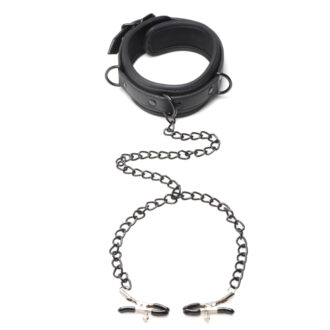 Collared Temptress Collar with Nipple Clamps koop je bij Speelgoed voor Volwassenen