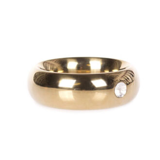 Gold Donut Cockring with Jewel - Thick - 55 mm koop je bij Speelgoed voor Volwassenen