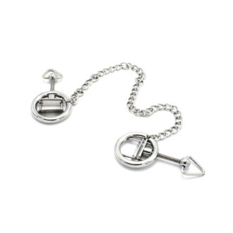 Nipple Clamps Rings Screwed with Chain koop je bij Speelgoed voor Volwassenen