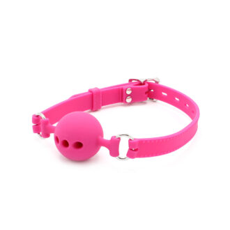 Silicone Ball Gag with Holes Pink koop je bij Speelgoed voor Volwassenen