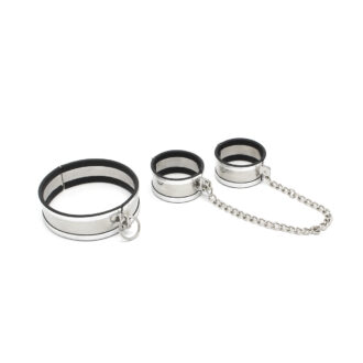 Steel Medium Collar & Cuffs koop je bij Speelgoed voor Volwassenen