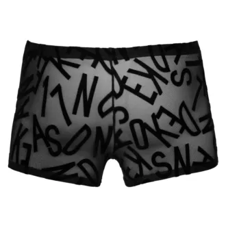 Zwarte short met trendy letterprint - Afbeelding 5