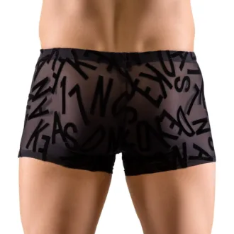 Zwarte Short met Voelbare Trendy Letterprint - Afbeelding 3