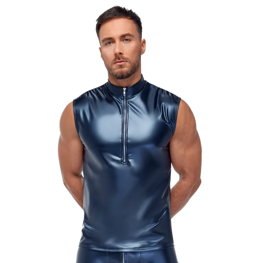 NEK Blauw Shirt Metallic Matte Look! van , GTIN: