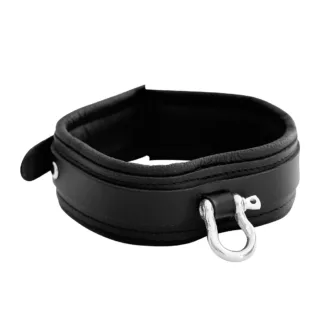 Leather Collar with Metal Shackle koop je bij Speelgoed voor Volwassenen