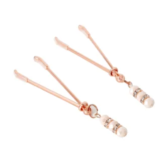 Rose Nipple Clamps Pinchers with Rhinestones koop je bij Speelgoed voor Volwassenen