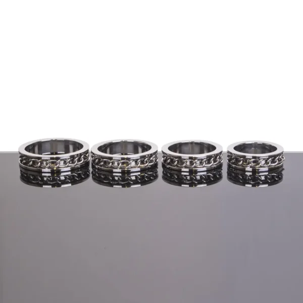 Chain Link Cockring - 45 mm van Kiotos Steel, GTIN: 8719497530892