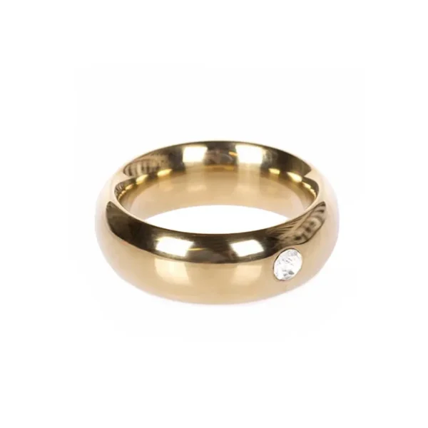 Gold Donut Cockring with Jewel - Thick - 45 mm van Kiotos Steel, GTIN: 8718969407496