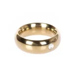 Gold Donut Cockring with Jewel - Thick - 50 mm van Kiotos Steel, GTIN: 8718969407502