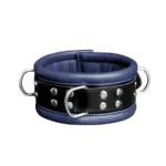 Leather Collar Blue - 6,5 cm van Kiotos Leather, GTIN: 8718969404723