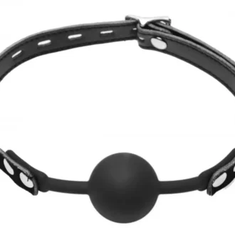 Premium Hush Locking Silicone Comfort Ball Gag van Master Series, GTIN: 848518017345