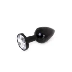 Aluminium Buttplug Black with Clear Gem van Kiotos Steel, GTIN: 8720246441406