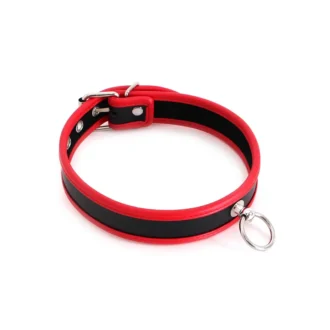 Budget Collar Black & Red van Kiotos Leather, GTIN: 8720246442328