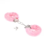 Budget Thin-Metal Pink Plush Handcuffs van Kiotos Steel, GTIN: 8720246442397