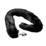 Extra Long Midnight Mink Tail Metal Anal Plug van Tailz, GTIN: