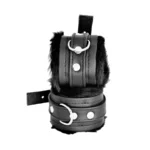 Fluffy Inside Black Leather Handcuffs van Kiotos Leather, GTIN: 8720246448078