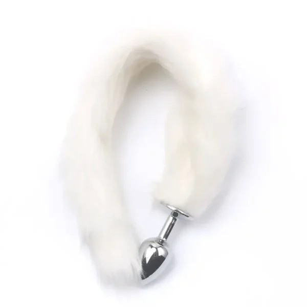 Fox Tail Plug White - Short van Kiotos BDSM, GTIN: 8719497537631