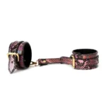 Hand Cuffs Gold/Pink Reptile van Kiotos Leather, GTIN: 8720246446500