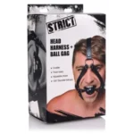 Head Harness with 1.65 inch Ball Gag van Strict, GTIN: