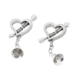 Heart Shaped Spring Nipple Clamps van Kiotos Steel, GTIN: 8720246448450