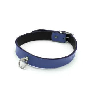 Leather Collar Mini O-Ring Blue van Kiotos Leather, GTIN: 8720246448962