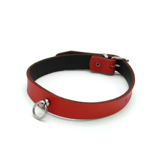 Leather Collar Mini O-Ring Red van Kiotos Leather, GTIN: 8720246448993