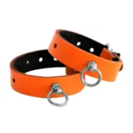 Leather Handcuffs Mini O-Ring Orange van Kiotos Leather, GTIN: 8720246449037