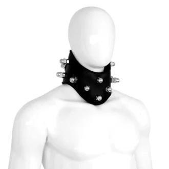 Leather Padded Collar Spikey Nuts van Kiotos Leather, GTIN: 8720246449600