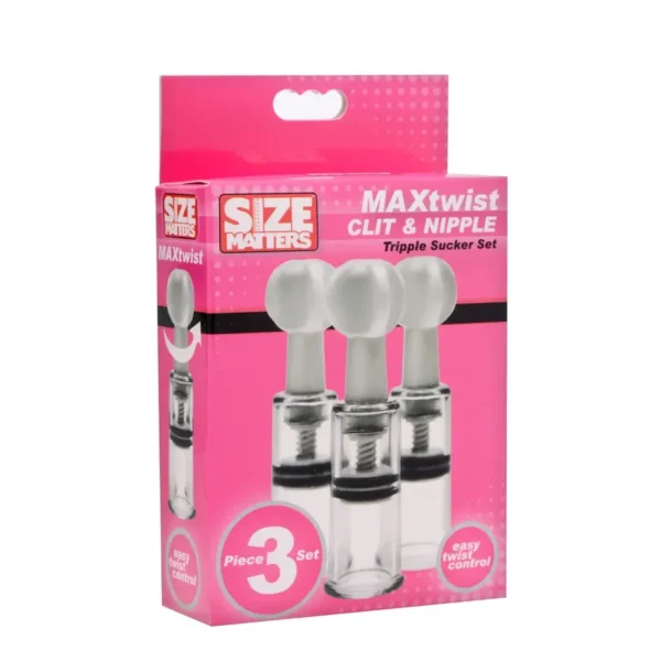 Max Twist Clit and Nipple Triple Sucker Set van Size Matters, GTIN: 848518004444