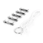 Modern Zinc Alloy Nipple clamps 5x Set with Rope van Kiotos Steel, GTIN: 8720246448405