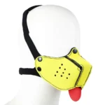 Neoprene Puppy Dog Yellow Mouth Mask van Kiotos BDSM, GTIN: 8720246444919