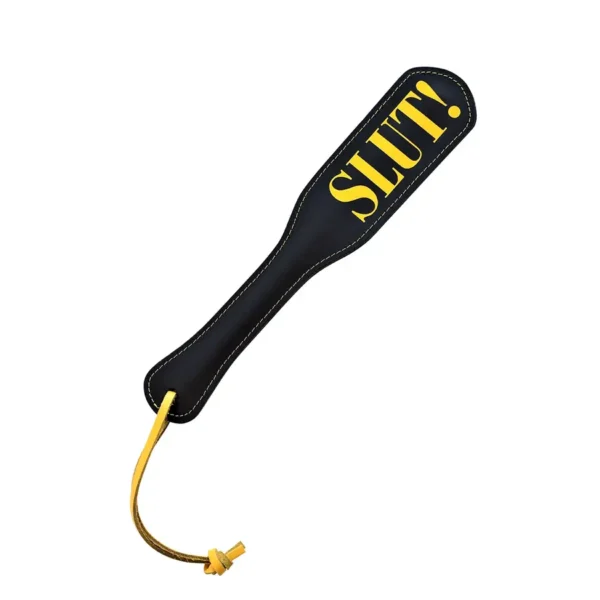 Paddle SLUT! Yellow van Kiotos Leather, GTIN: 8720246448955