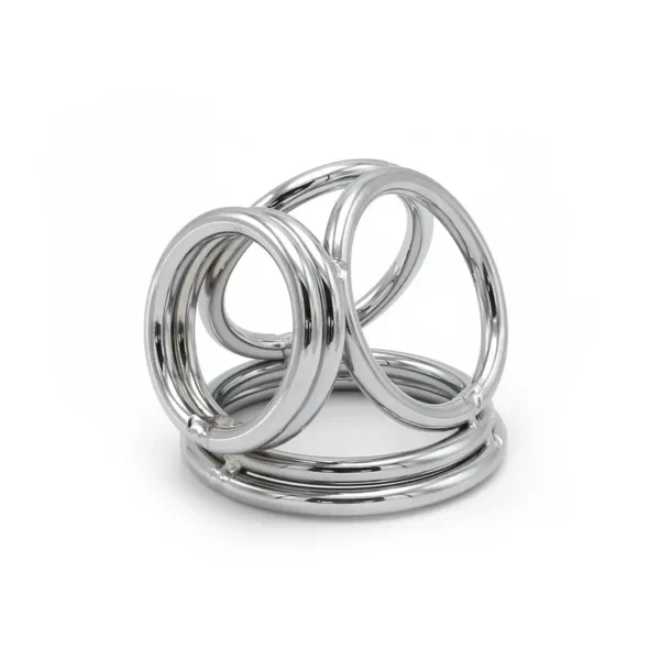 Quadruple Cock & Ball Ring van Kiotos Steel, GTIN: 8720246446104