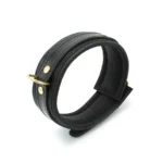 Shiny Black Leather Collar van Kiotos Leather, GTIN: 8720246447804