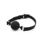 Silicone Ball Gag with Holes Black van Kiotos X Label, GTIN: 8720246447125