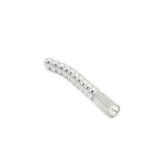 Solid Penis Plug Beaded Curved 10 mm van Kiotos Steel, GTIN: 8720246445961