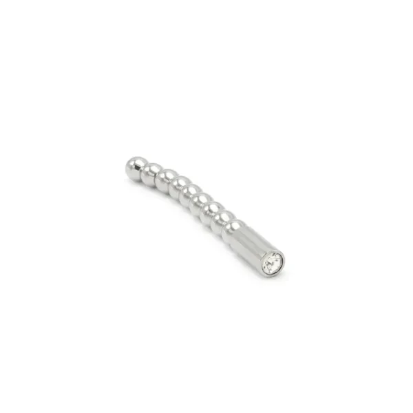 Solid Penis Plug Beaded Curved 8 mm van Kiotos Steel, GTIN: 8720246445978