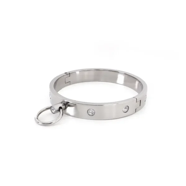 Steel Collar with Gems M 11.5 cm van Kiotos Steel, GTIN: