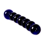 Glass Dildo Black/Blue Beads van Kiotos Glass, GTIN: 8719497535453