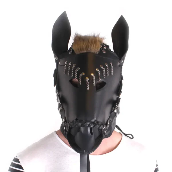 Horse Mask Black Leather van Kiotos Leather, GTIN: 8719497534784