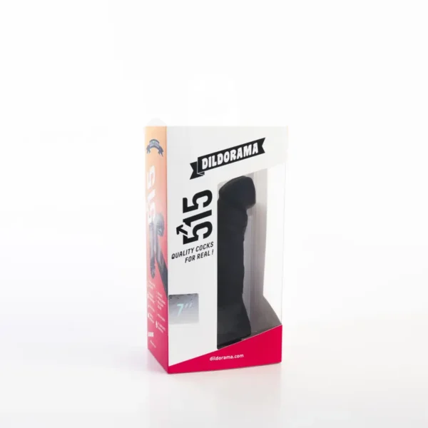 515 Line 7 Inch Zuignap Dildo Zwart van Dildorama 515 Line, GTIN: 5420044217229