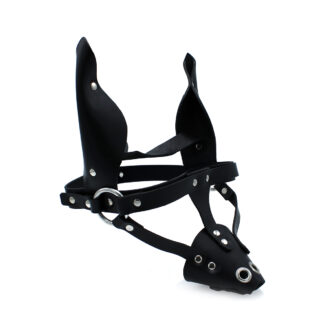 Zwarte BDSM Hondenmasker van Kiotos Leather, GTIN: 8721284280569