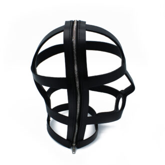 Zwarte Leren Hoofdkooi met Rits van Kiotos Leather, GTIN: 8721284280545