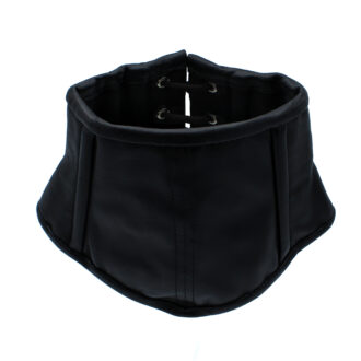 Zwarte Leren Halsband met Vetersluiting Corsetstijl - Afbeelding 7