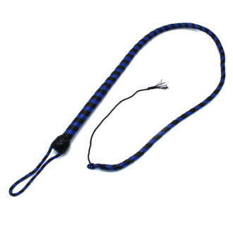 Leren Zweep Zwart & Blauw 140 cm van Kiotos Leather, GTIN: 8720246449938