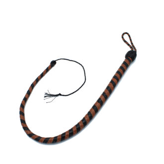 Leren Zweep Zwart & Bruin 90 cm - Afbeelding 4